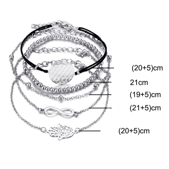 3/$30 🤍 Hamsa Hand Bracelet set - Picture 2 of 3